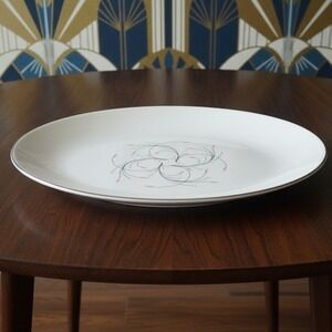 Homer Laughlin Rhythm Oval Serving Platter, Vintage Mid Century China, Tableware